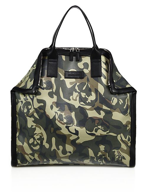 Alexander McQueen - De Manta Large Cotton & Linen Tote