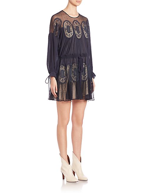 Chloé - Cotton Voile Medallion Dress