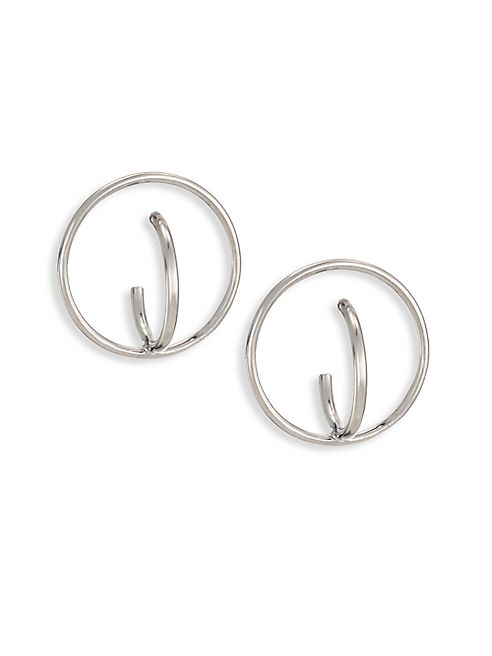Charlotte Chesnais - Saturn Small Sterling Silver Hoop Earrings/0.75