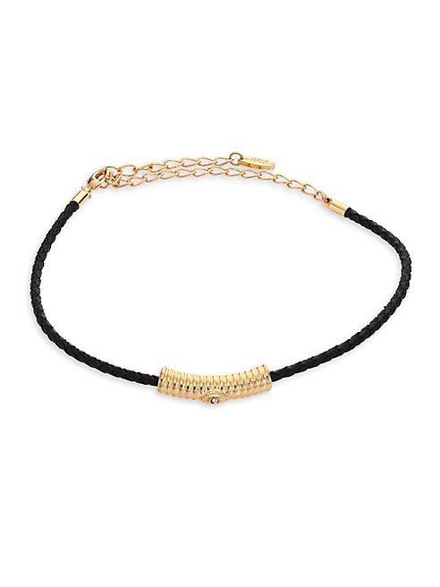 Ettika - Bar Leather Rope Choker