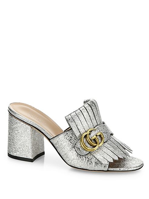 gucci marmont metallic mule