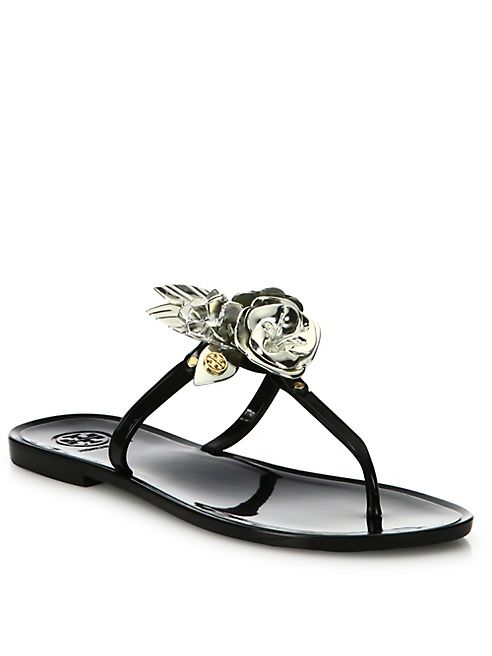 tory burch blossom jelly sandals