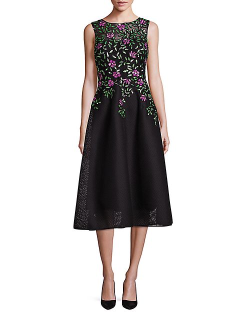 Teri Jon by Rickie Freeman - Embellished A-Line Dress