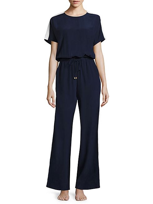 Tory Burch - Colorblock Silk Jumpsuit