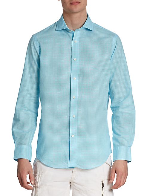 Polo Ralph Lauren - Check Cotton & Linen Casual Button Down Shirt