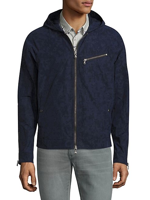 John Varvatos Star USA - Cotton Blend Hooded Jacket