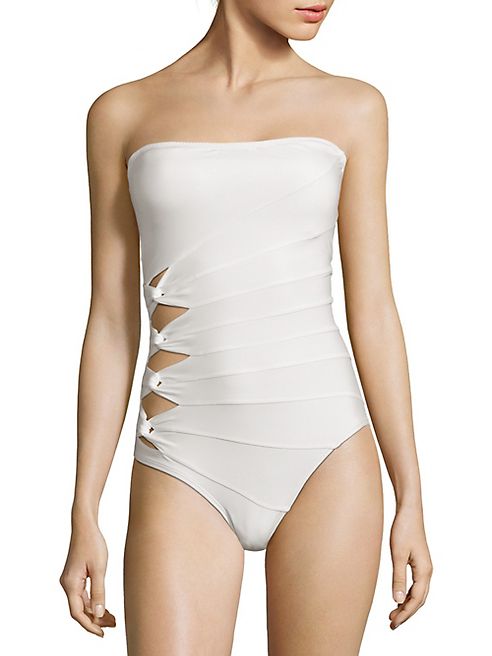 Carmen Marc Valvo - Classic Solids One-Piece Bandeau Swimsuit