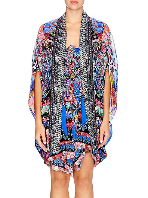 Camilla - Chinese Whispers Pretpos Open Front Silk Cape