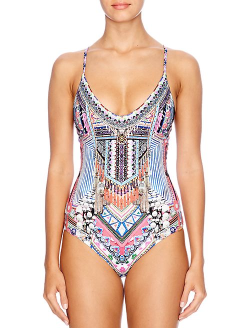 Camilla - Chinese Whispers One-Piece Crossover Back Swimsuit