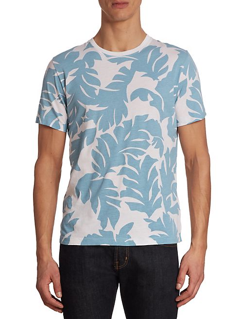 Diesel - Diego Palm Print Perforated Tee