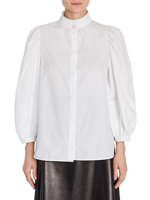 Alexander McQueen - Balloon Sleeve Ruff Collar Shirt