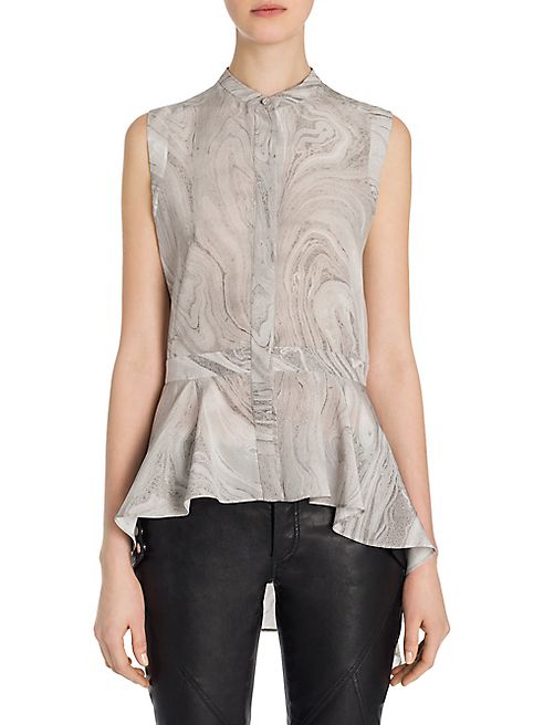 Alexander McQueen - Silk Peplum Shirt