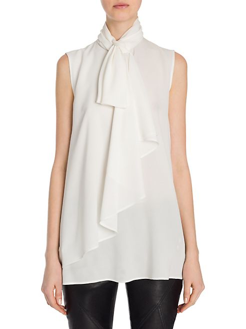 Alexander McQueen - Heavy Georgette Bow Top