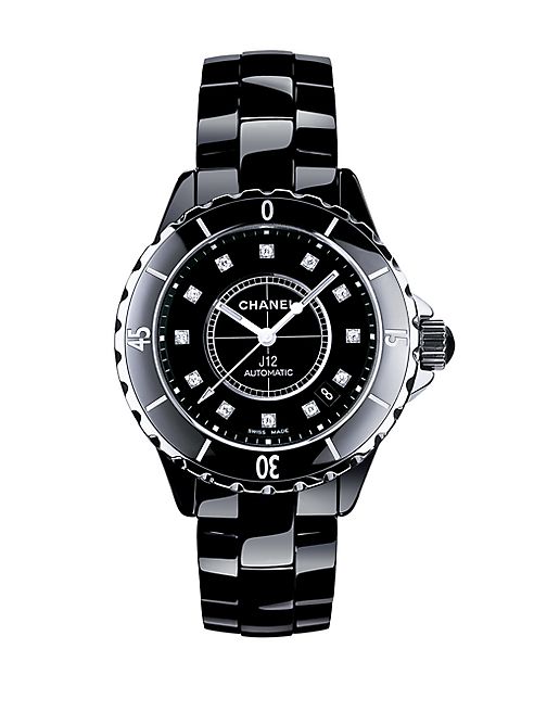 CHANEL - J12 Diamond, Ceramic & Stainless Steel Bracelet Watch