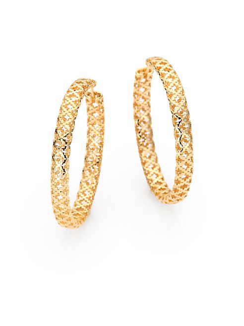 Gucci - Diamantissima 18K Yellow Gold Hoop Earrings/1.5