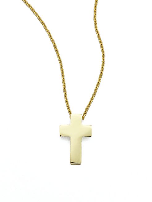 Roberto Coin - Tiny Treasures 18K Yellow Gold Cross Pendant Necklace